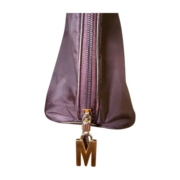 Vintage 90s Moschino by Redwall Shoulder Bag, Brown Nylon & Leather Trim - Picture 9 of 11